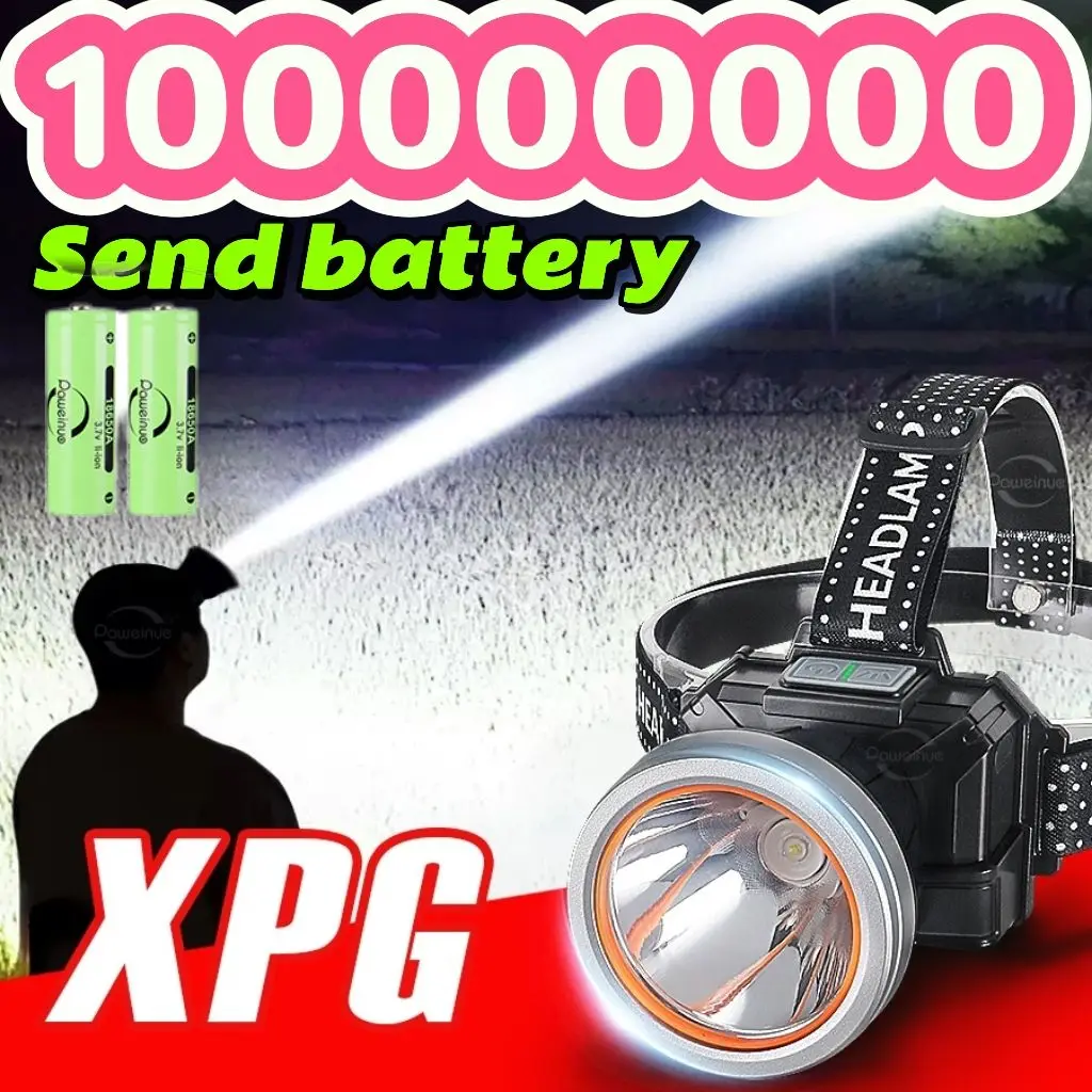 Powerful Super Bright LED Rechargeable High Power High Brightness Headlamp Outdoor Head Flashlight Fishing Headlamp Cap Light