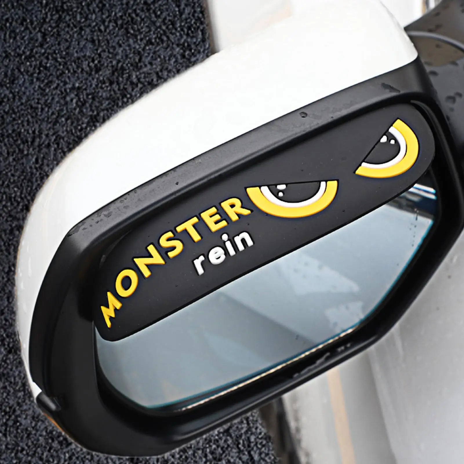 Rear View Mirror Rain Guard for Car No Drilling Rain Guard Sticker 2pcs Vehicle Accessories Cartoon Image Truck SUV