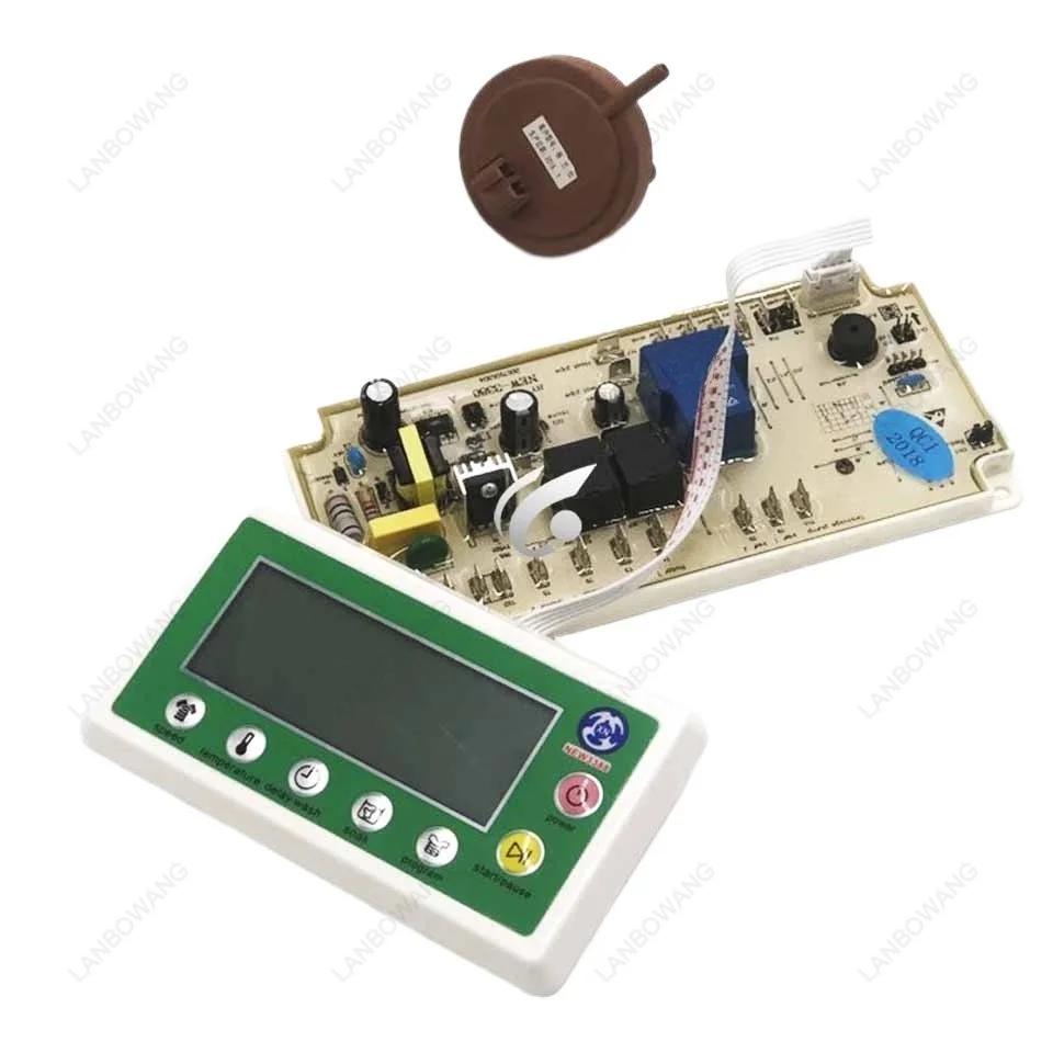 XN-3388 Universal Washing Machine Control Board Set, 110-240V PCB Motherboard with LCD Display & Water Level Sensor