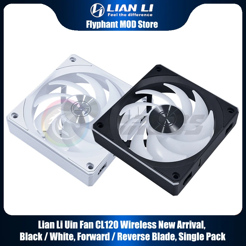 

Вентилятор Lian Li CL120 Uni, беспроводное управление L-Connect 3, лезвие 77CFM/200-2150 об/мин вперед/назад, одна упаковка