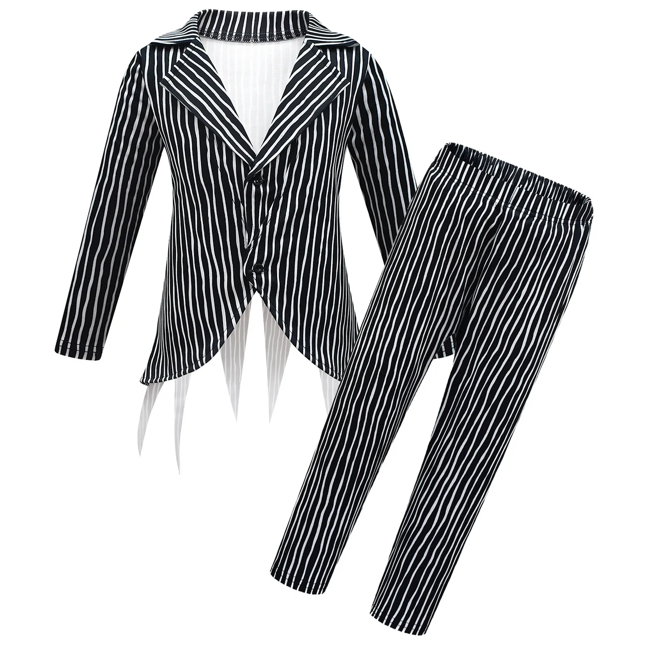 Kids Hallween Clothes The Nightmare Before Christmas Jack Skellington Cartoon Cosplay Costume Halloween Uniform Outfits for Boys