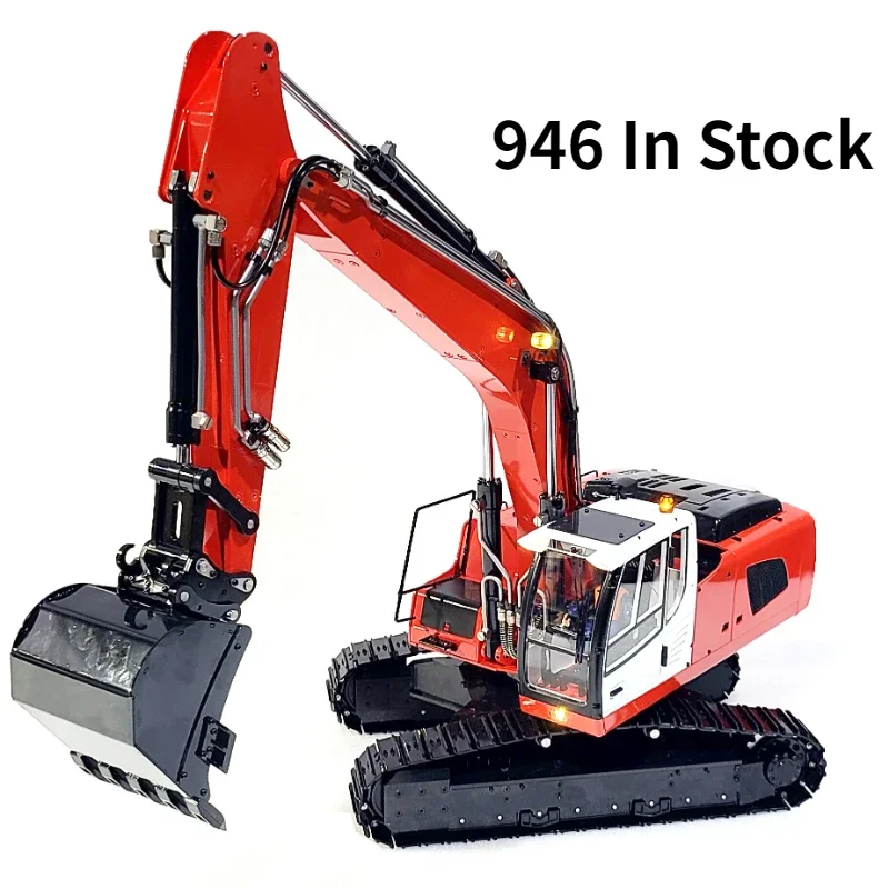 RC 1/14 Hydraulic Excavator 946 Full Metal Works Remote Control Hydraulic Model Family Festival Boy Birthday Christmas Gift