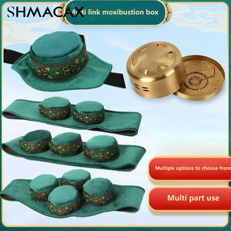 Smokeless Moxibustion Bag Velvet Medicinales Burner Moxa Therapy Body Warm Acupoint Massage Household Exquisite Patterns