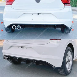 For VW POLO MK6 AW Rear Bumper Diffuser Splitter Lip POLO 6 1.0 1.5 TSI TGI MPI 2017-2021 4-Door Hatchback Bodykits Tuning