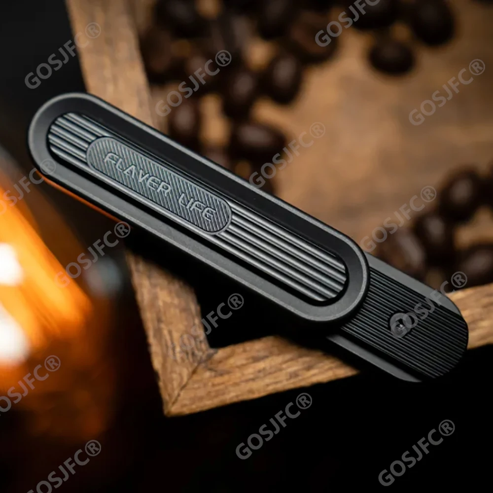 GDEDC Seasoning Label Zirconium Timascus Fidget Slider Push Slider Stress Relief Toy Fidget Toys Adult Anxiety Relief Gadgets