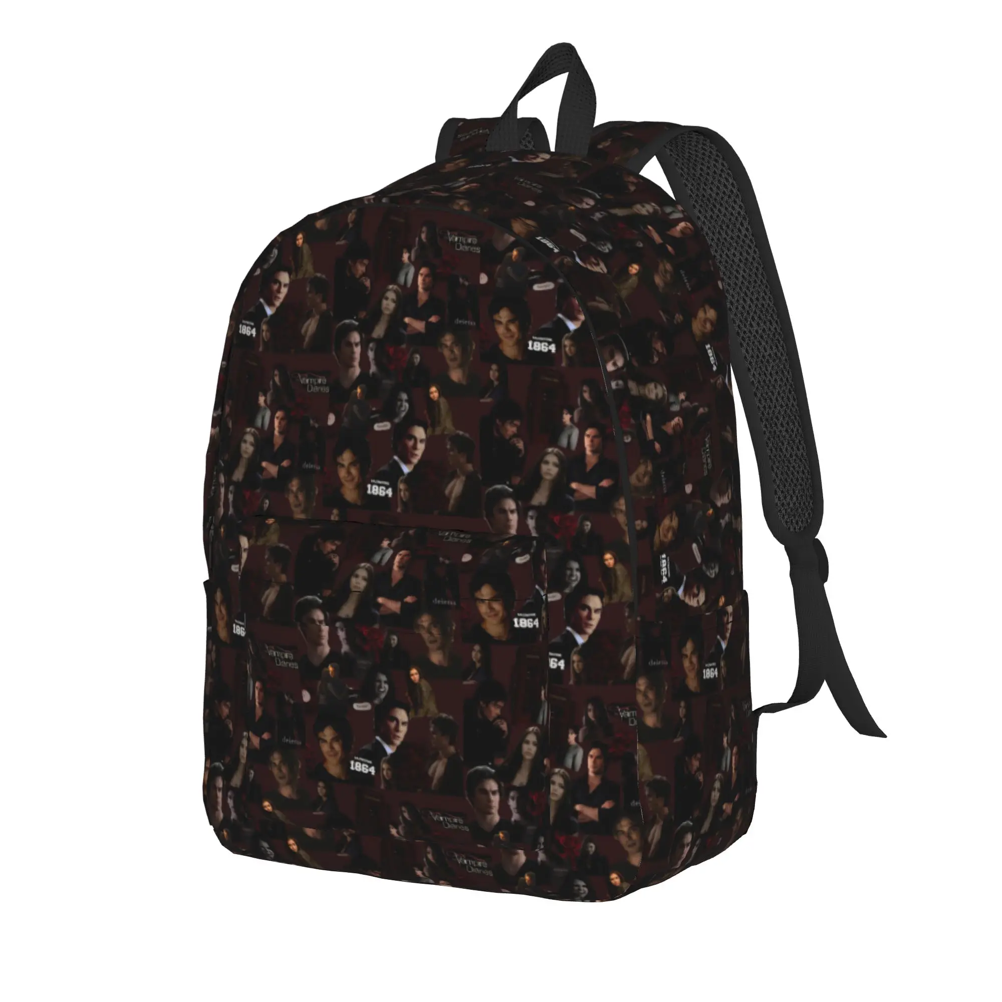 The Vampire Diaries Resuable Movie Backpack Damon Salvatore College Backpacks Unisex Colorful Print High School Bags Rucksack