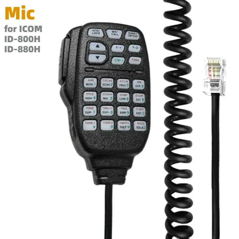 HM-133V Microphone RJ45 8 Pin Handheld Mic for ICOM ID-800H ID-880H IC-2200H IC-2300H IC-2720H IC-2800H IC-208H IC-V8000 Radio