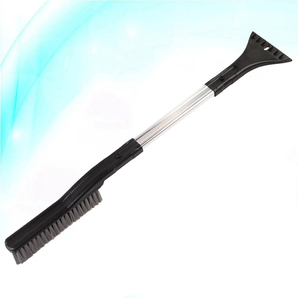 2 in 1 Car Deicing Defrosting Snow Scraper and Snow Brush Long Aluminium Alloy Handle Bush Hair for Auto Ca