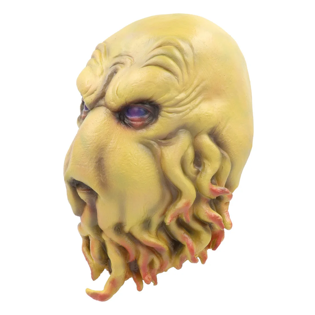Eerie Deep‑Sea Octopus Creature Latex Full Mask, Tentacle Details, Spooky Cosplay Accessory for Halloween Cthulhu‑Theme Parties