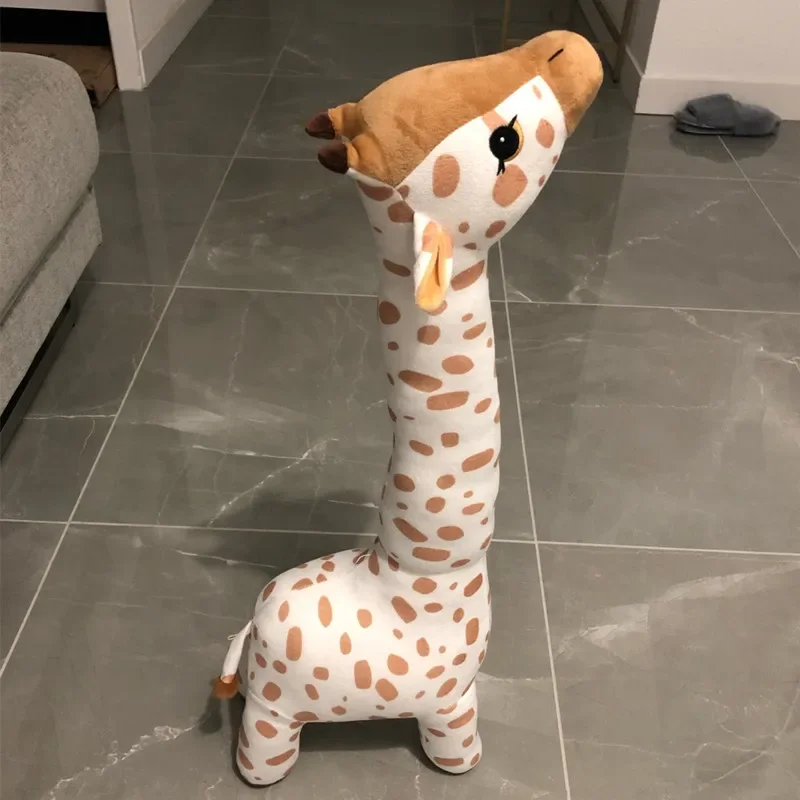 

67cm Big Size Plush Toy Animal Deer Simulation Giraffe Standing Hold Pillow Soft Stuffed Sleeping Doll Toy Kids Birthday Gift