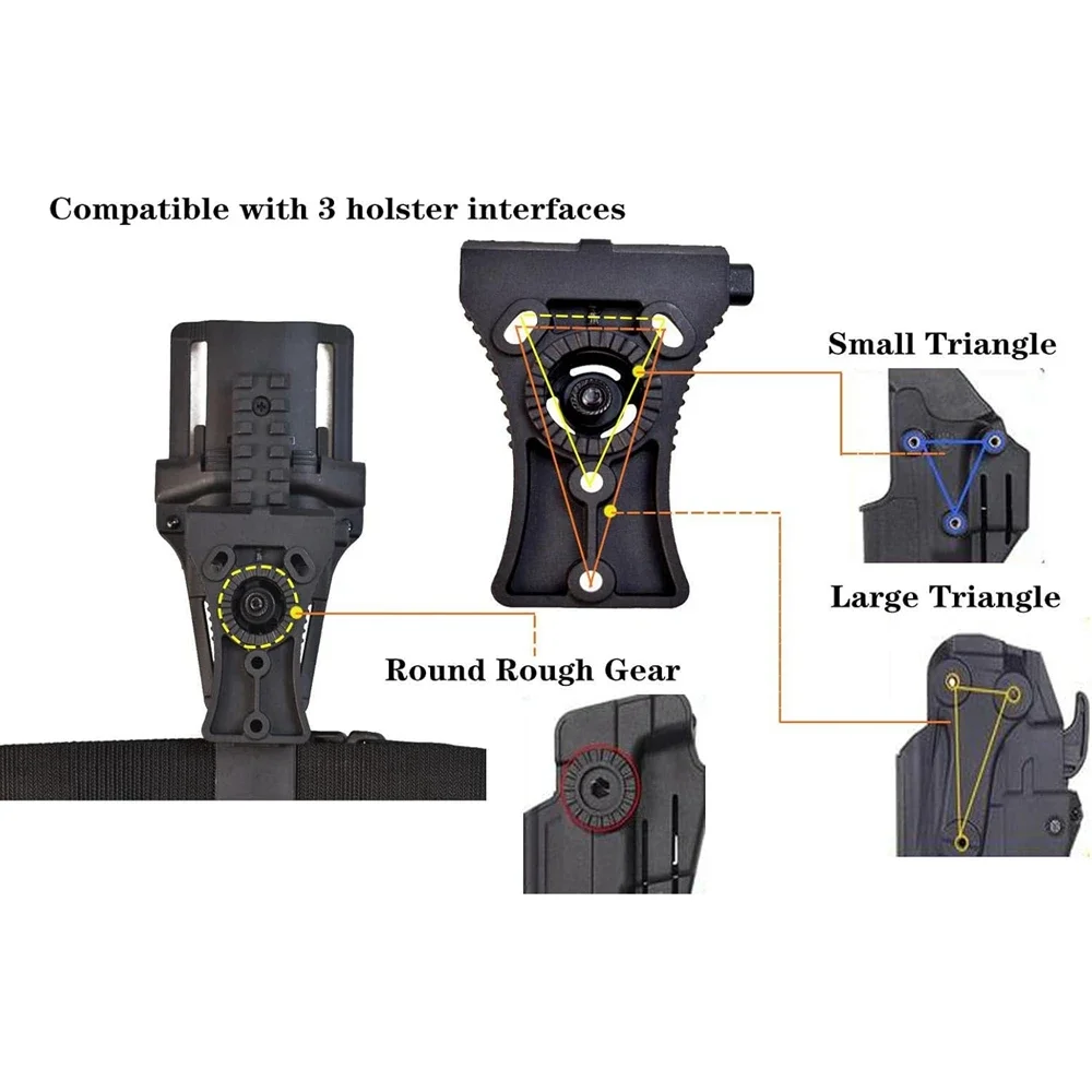 Tactical Adjustable Lower Leg Mount Platform Adapters for Rapid Locking of Holsters and Magazine Bags