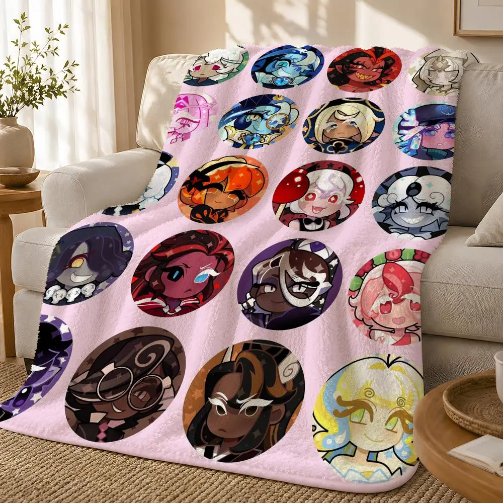 Hot Game C-Cookie Run Kingdom Throw 1pc Flannel Blanket Soft Lightweight Warm Cozy For Bedroom Sofa Bed