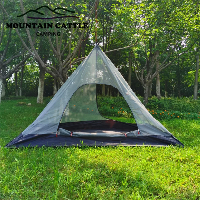 Ultralight Inside Pyramid Tent Rodless Camping Teepee Inside Tent Outdoor Portable Backpacking Summer Mesh Tent 220*85*140cm image 3