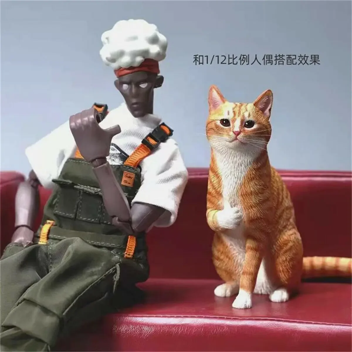 JXK 1/6 Thumb Up Cat Model Animal Collector Pet Decoration Realistic Figure Educational  Toy Gift Photo Props IN STOCK