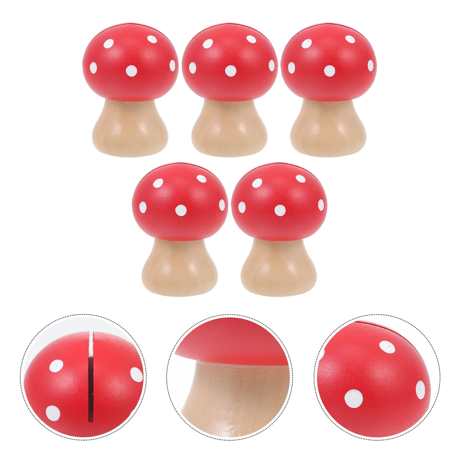 

5 Pcs Mushroom Card Holder Name Cards Clamp Mushrooms Message Delicate Photo Display Clip Adorn Shaped Decorations