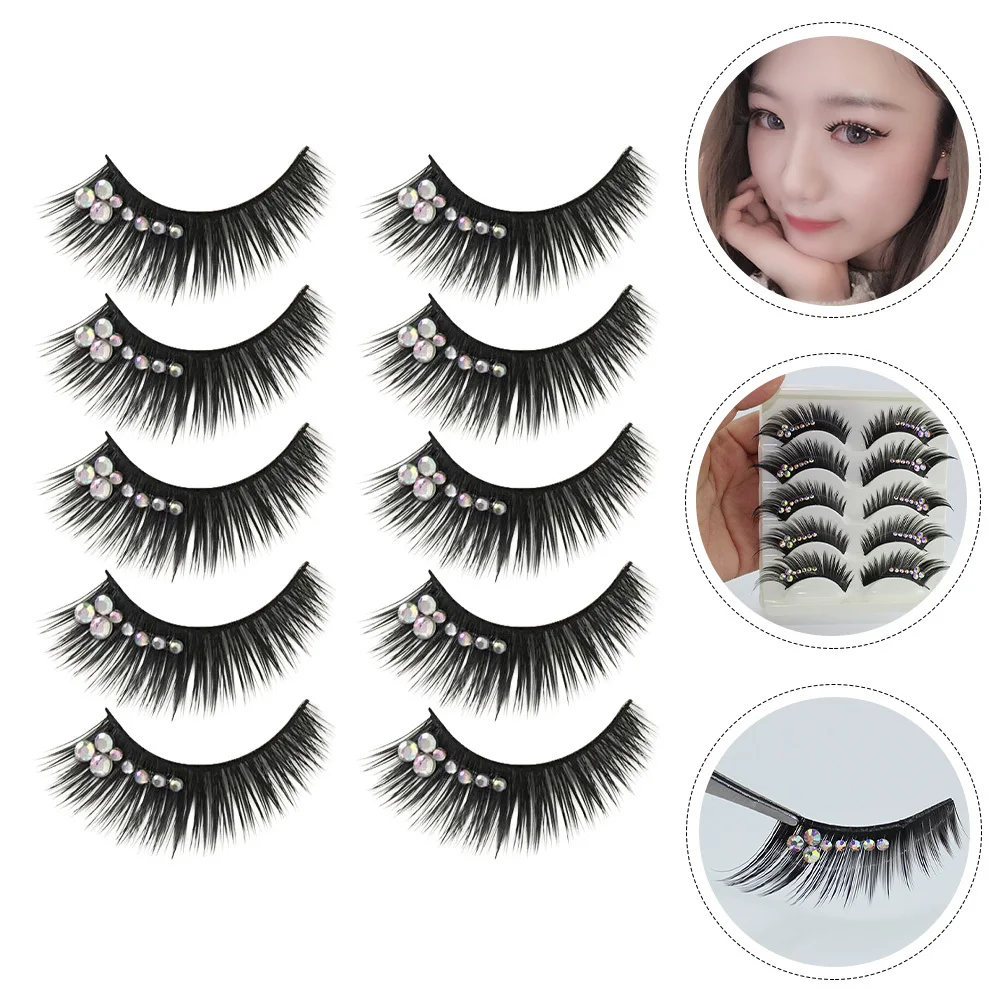 

Eyelashes Shiny Diamond False Lash Realistic Eyelash For Latin Dance Performance Colored Eyelashes Fake Lash Gems