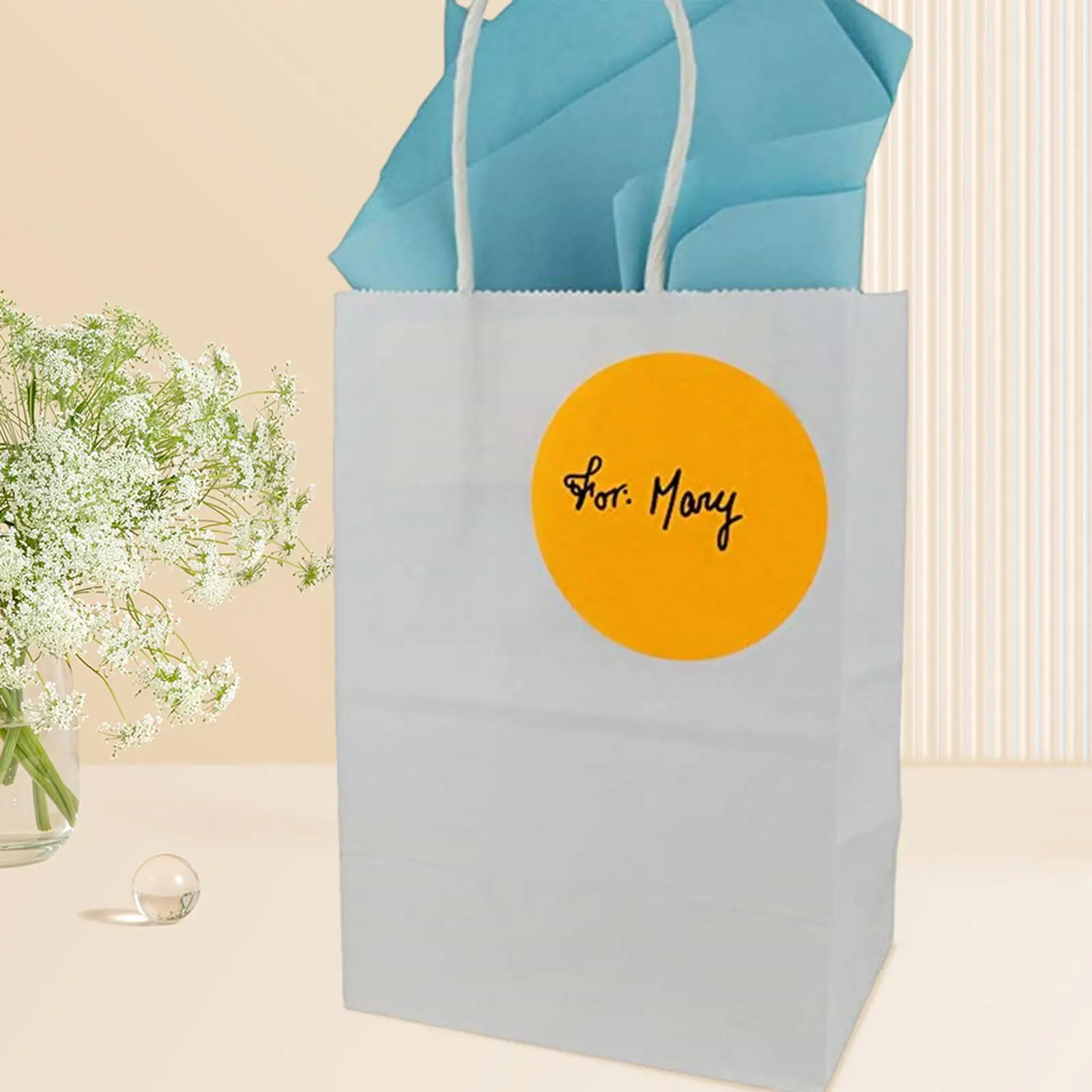 

Round Thank You Stickers Paper Labels Custom Stationery for Holiday Party Favor Boxes and Journaling