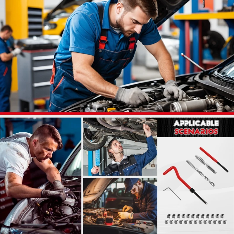 AD23-30PCS ชุดซ่อม M6x1 สําหรับคืนเสีย Spanner ประแจ Twist เจาะเครื่องมือซ่อมเครื่องมือ