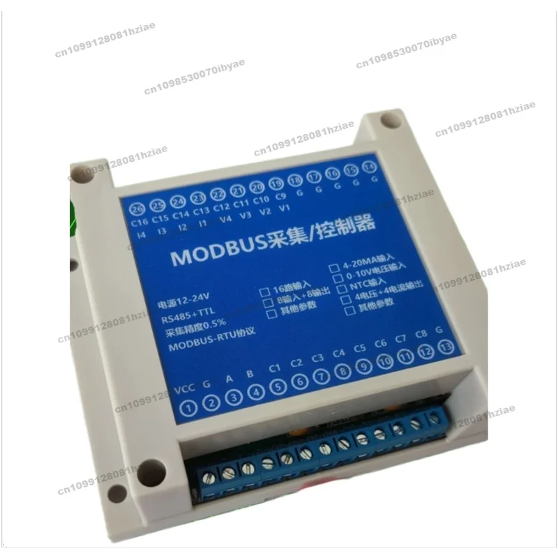 

8/16/32-канальный датчик температуры NTC к RS485 MODBUS, термопара PT100 DS18B20