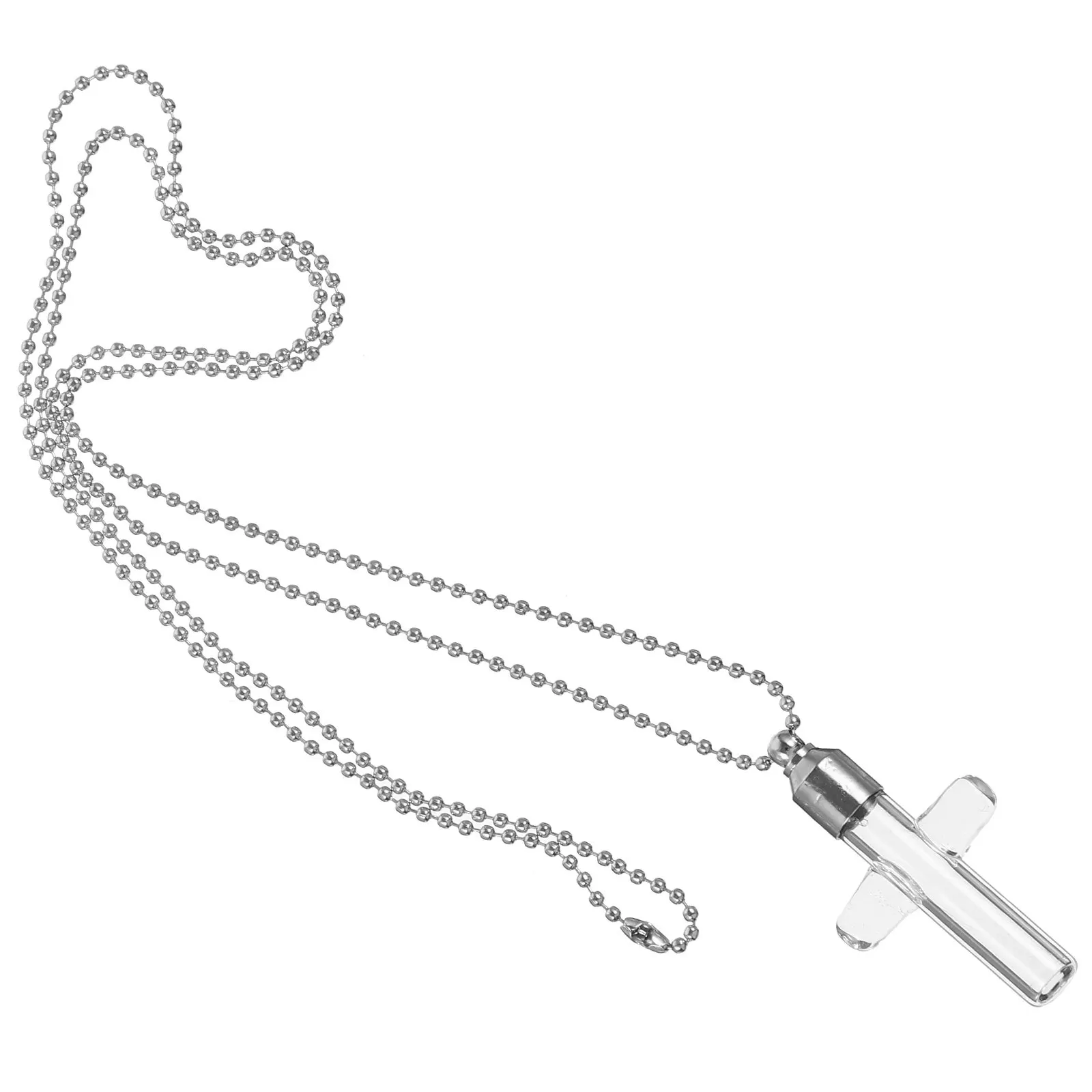 

Ожерелье-кулон для праха с открывающимся стеклянным флаконом-крестом, ювелирное изделие для кремации, подарок-памятка для мужчин, ожерелье-урна для праха