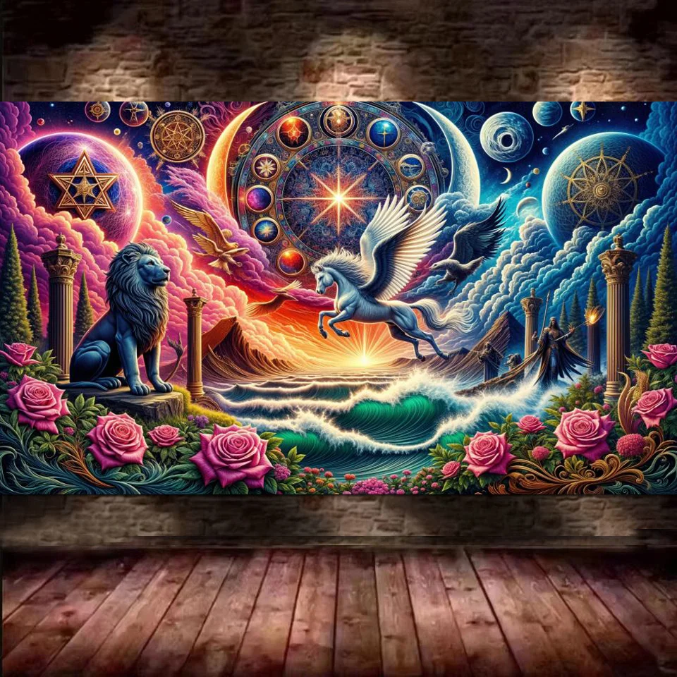 

fantastical Scene Brimming With Mystical And Celestial Elements DIY Large Size Diamond Painting Kits For Adults 5D Diamond Art