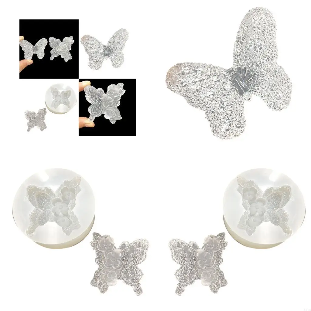 

X4YA High Transparency Silicone Diamonds Butterfly Mold Crafting Resin Art Supplies For Beginners