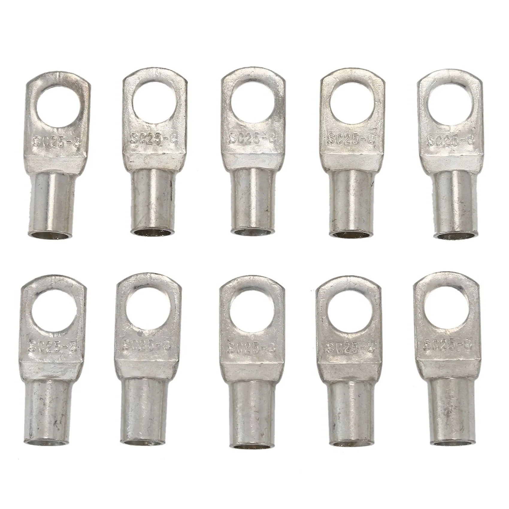 

ABBN-New 8 Round Pin 8-Pin PF083A Relay Base Socket With 10 Copper Tube Lug Battery Starter Cable Welding Crimp Terminal Ring
