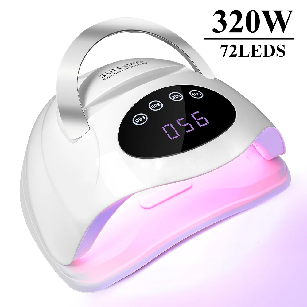 X17 MAX UV LED Nail Lamp For Drying Gel Nail Polish Professional 72 LEDS Nail Dryer Light With Touch Screen Timer Auto Sensor