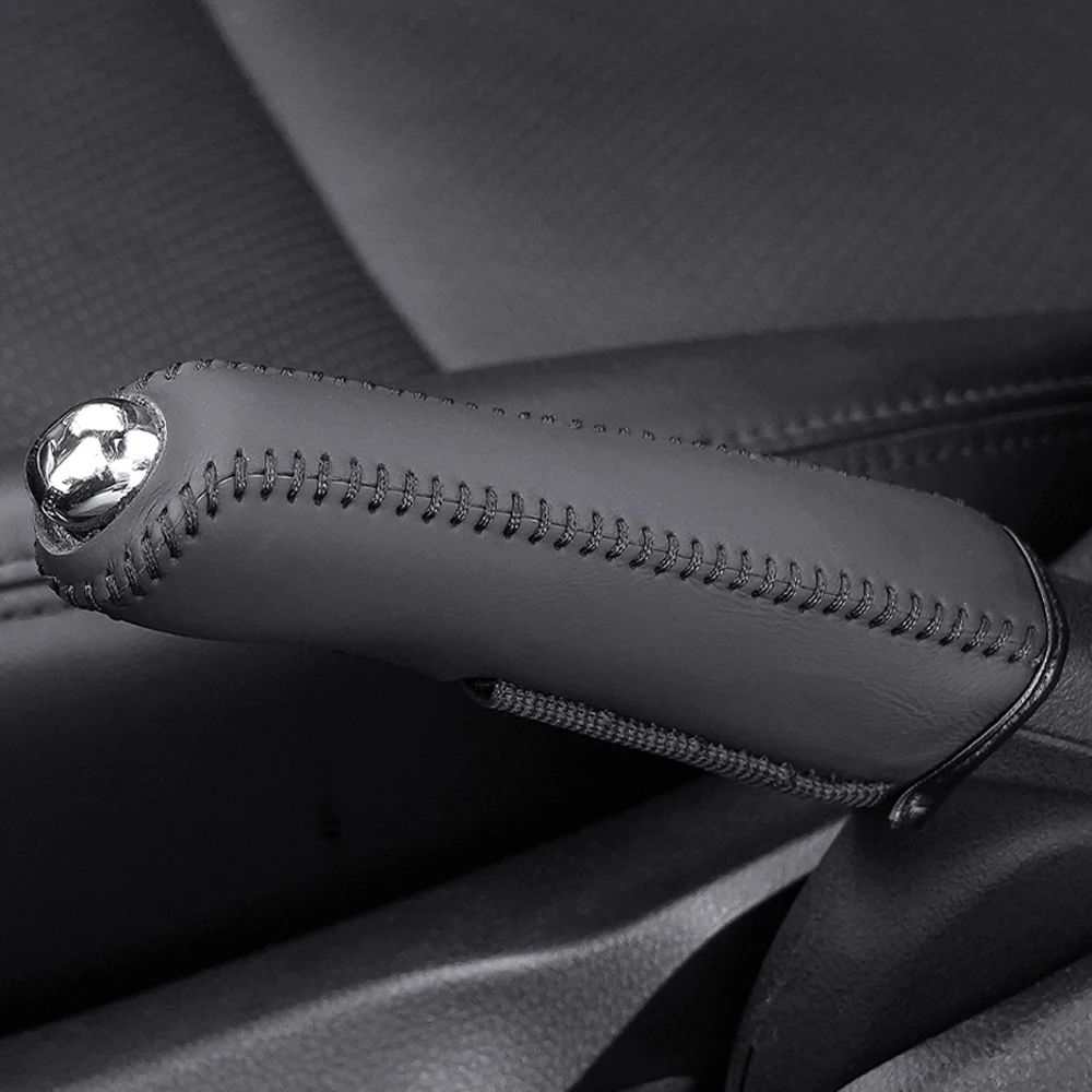 Auto Kunstleder Handbremsenabdeckung Schutzhülle Handbremsschutz Auto-Innenausstattung Zubehör für VW Golf 4-7 MK4-7 – Detail 6