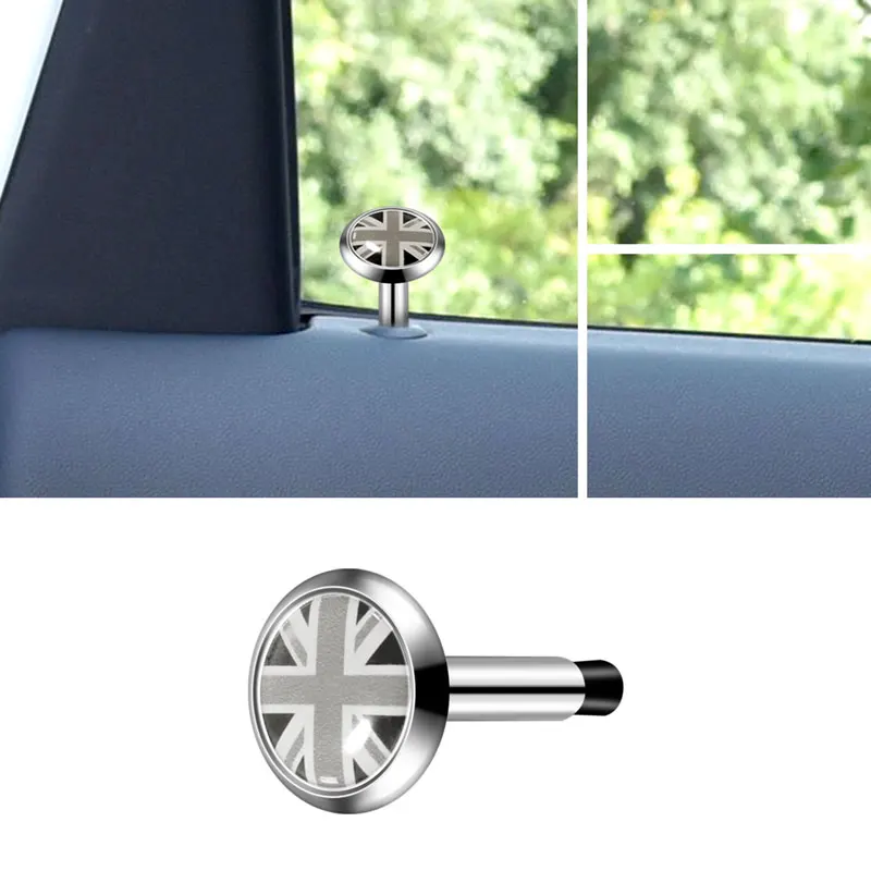 Auto Interior England Flag Emblem Car Door Safety Metal Bolt Door Lock Button Pin Decor For Mini Cooper R55 R56 F54 F55 F56