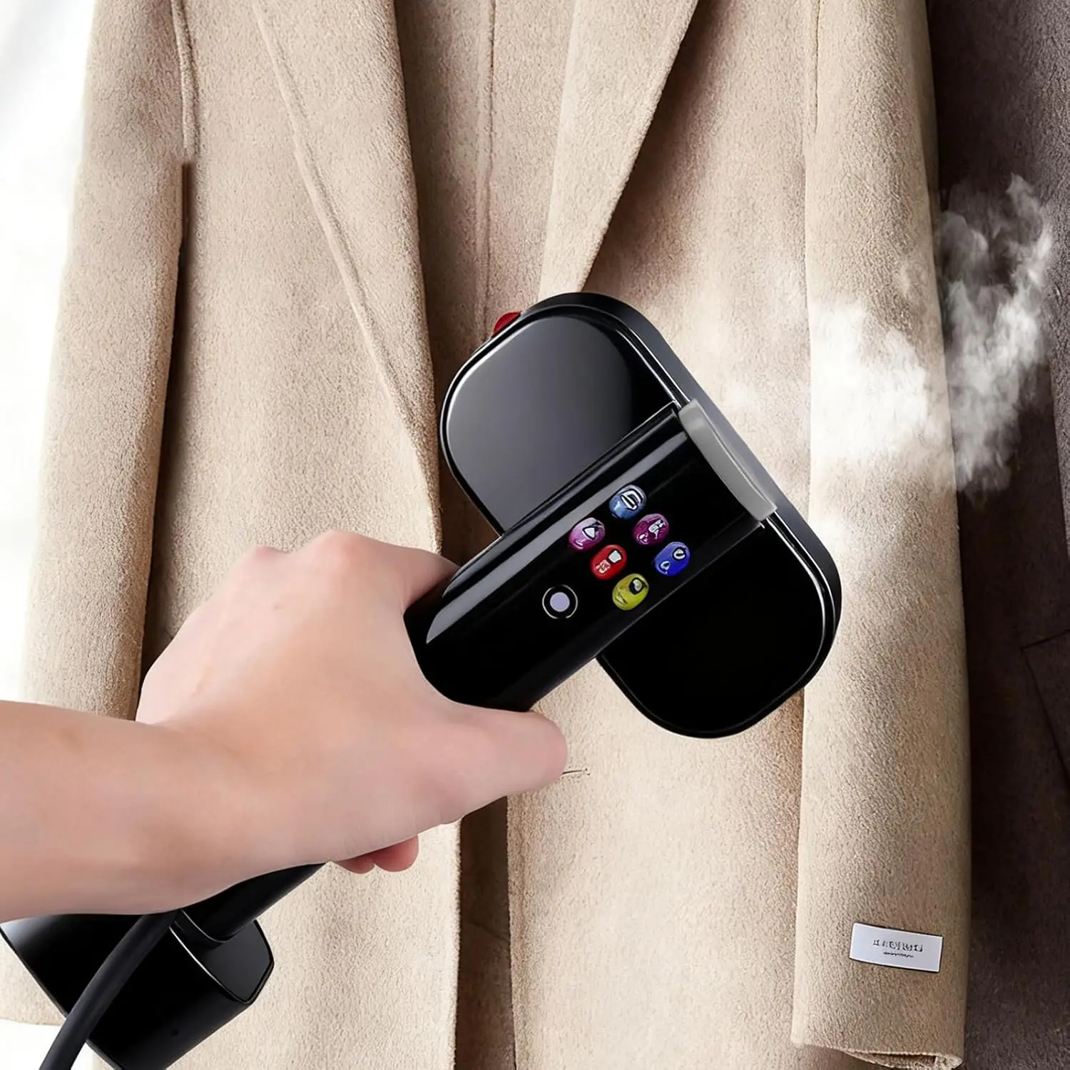 مكواة بخار للسفر للملابس، شاشة LCD، مكواة بخار للملابس قوية بقدرة 1300 وات، مكواة بخار للملابس محمولة باليد 2 في 1 للسفر f #5