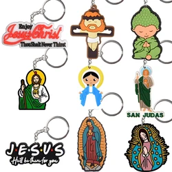 1pcs Lord Juesus Keychains Boys Girls God Keyrings Kids The Virgin Mary Key Chains Church Key Rings For Men Women Party Favor