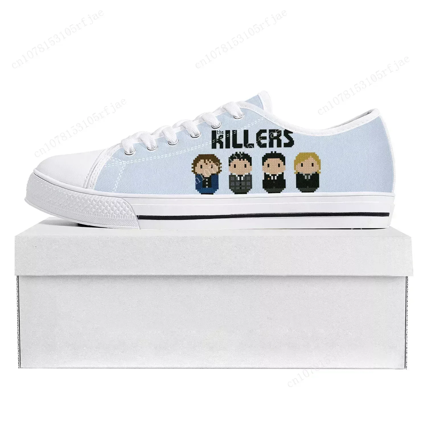 

Кроссовки The Killers Rock Band, низкие, высокого качества, мужские и женские, из канваса, повседневные, для пар, на заказ