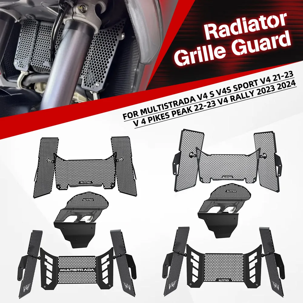 For Ducati Multistrada V4 S V4 Pikes Peak V4 Rally /S Sport V4 RS Radiator Cylinder Head Guard Complete and Oil Cooler Cover Set