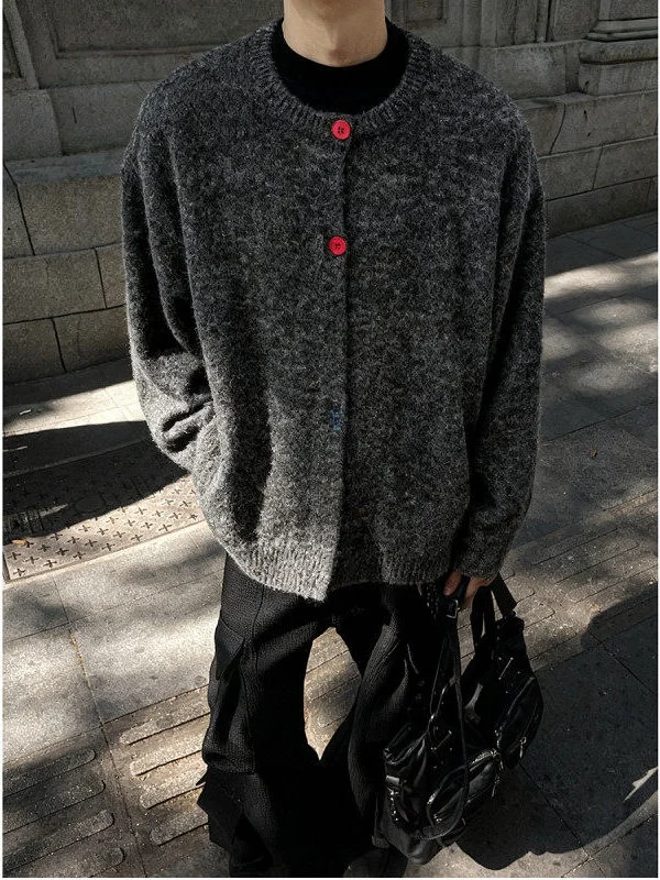 

Retro Wool Blend Open Cardigan Knitwear Men's Autumn Winter American Sle Loose Fit Casual Sweater Jaet Breathable