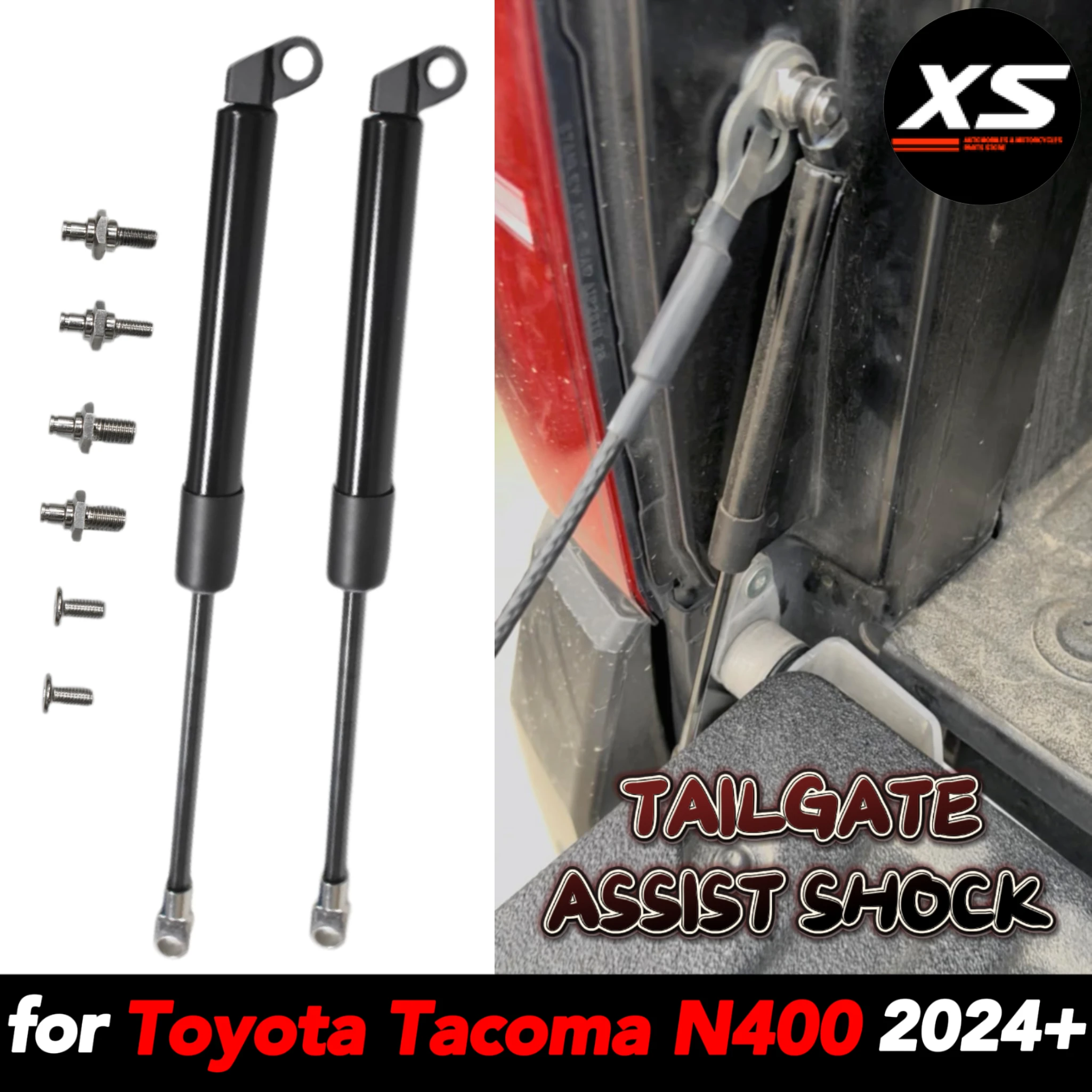 

2 шт. амортизатор для Toyota Tacoma N400 2024 2025 2026 пикап из нержавеющей стали, задняя дверь багажника, замедленные газовые стойки, демпферные стержни