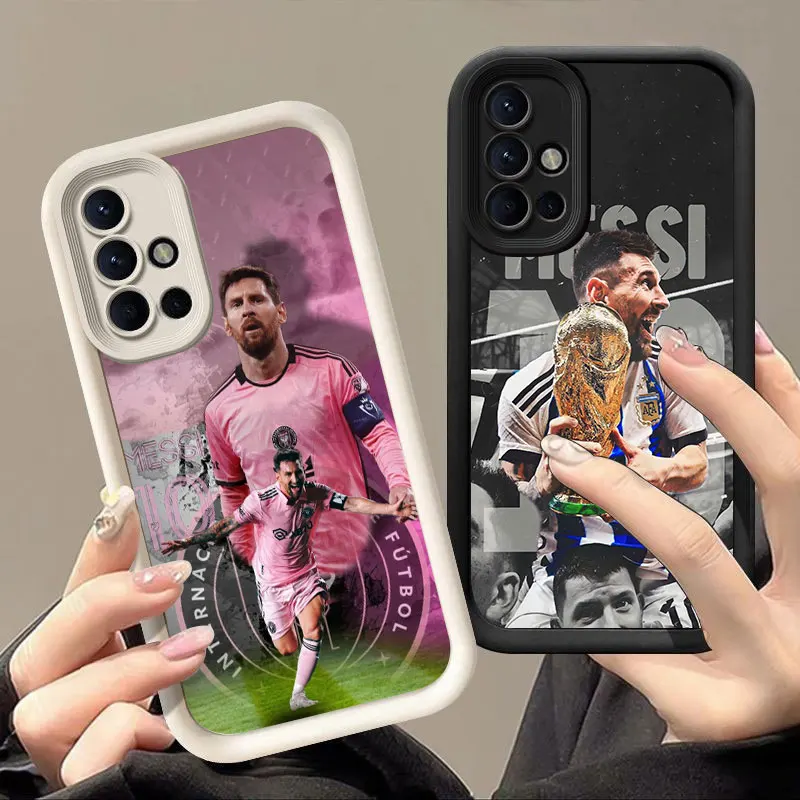 Football Superstar M-Messi Sky Eye Stairs Soft Silicone Phone Case For Samsung Galaxy S20 S21 S23 S24 FE S22 S25 Plus Ultra