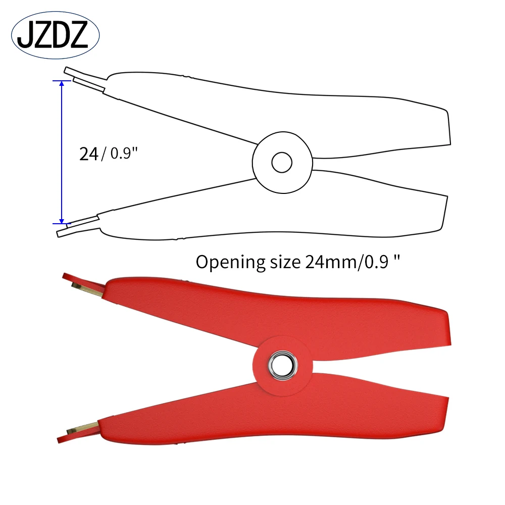 JZDZ 100CM Insulated BNC Male to Dual Kelvin  Alligator Clip Low Loss Coaxial Cable Test Lead Connector for Oscilloscope J.70050