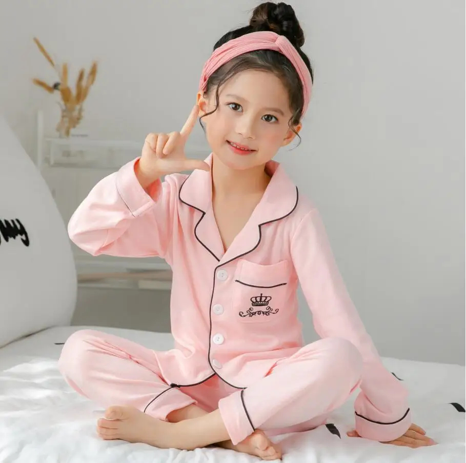 Kids Pajamas 2024 Autumn Spring Girls Boys Sleepwear Nightwear Baby Clothes Animal Cartoon Homewear Sets Cotton Children\'s Pyjam