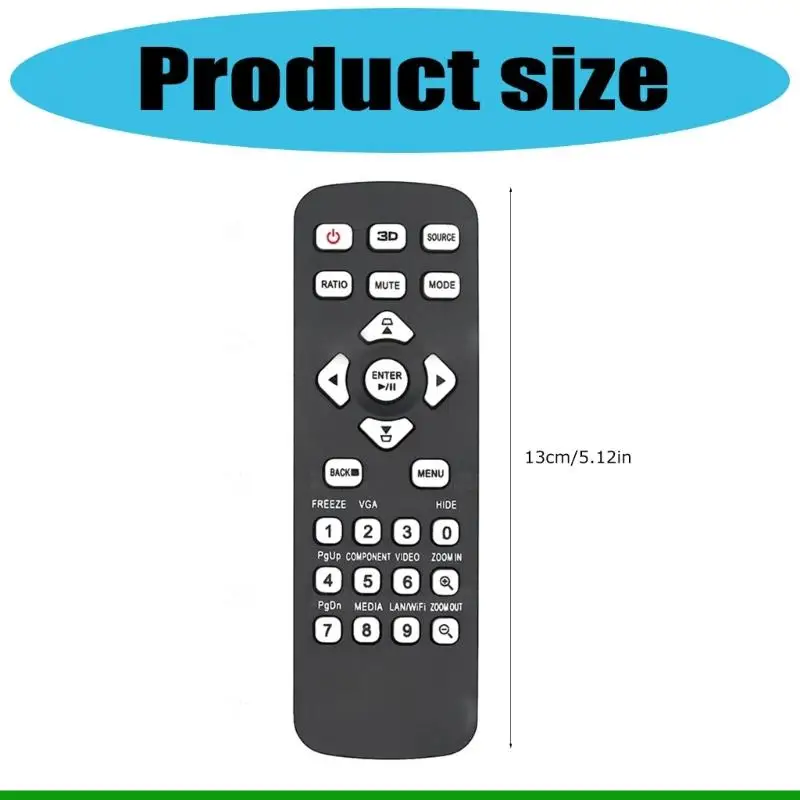 Controle remoto substituição universal U55C para X128GH x118h x1126ah d616d vários modelos projetor e mais preto