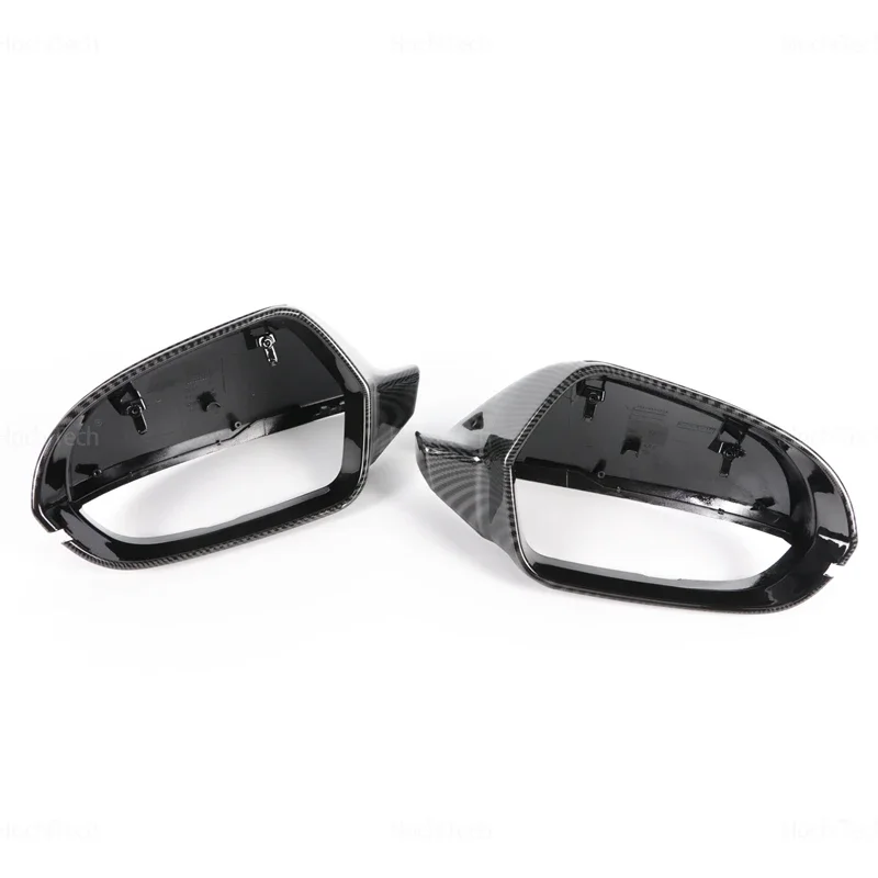 Carbon Fiber Style Black Rearview Side Mirror cover Caps for Audi A6 S6 RS6 C7 C7.5 2011 2012 2013 2014 2015 2016 2017 2018