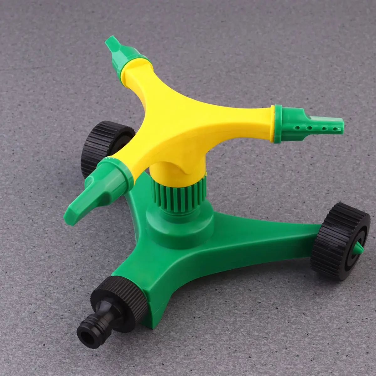 Three Arm Rotary Automatic Rotating Sprinkler Durable ABS Base Tri outlet Water Sprinkler Gardening Agricultural Production Home
