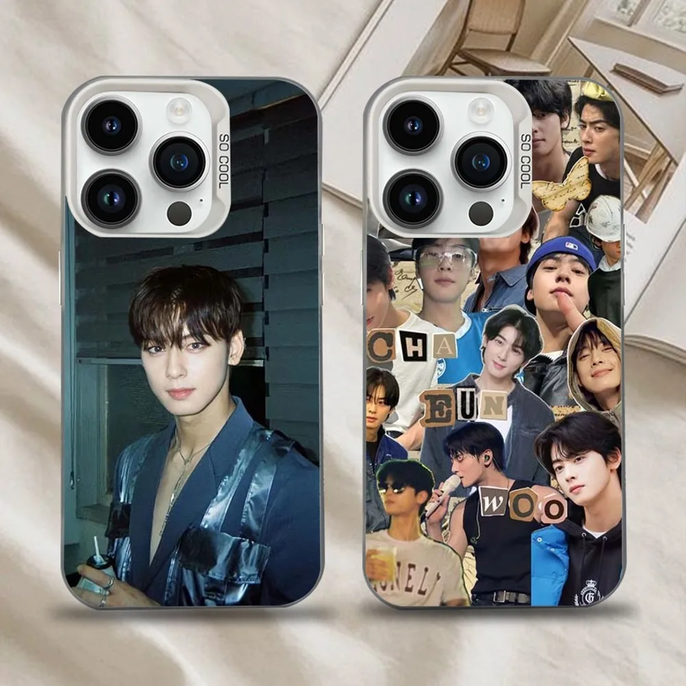 

Cha E-EunWoo Eun W-Woo Phone Case For iPhone 16,15,14,13,12,11,Mini,Pro,SE,MAX White Matte Shockproof Cover