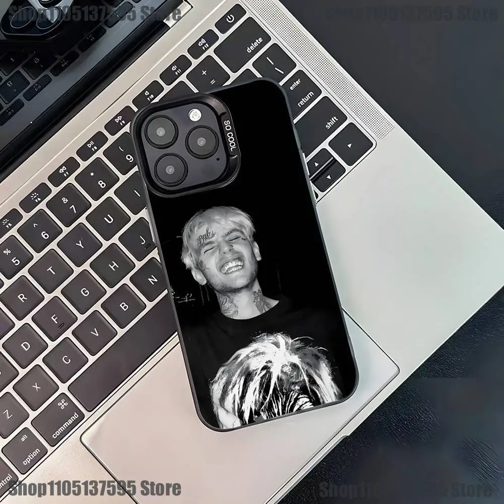 Rapper L-LIL Peep Phone Case For iPhone 16,15,14,13,12,11,Pro,XS,Max,Plus,Mini,SE4,E Black Matte Shockproof Cover
