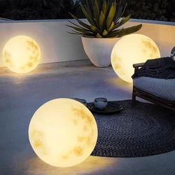 Lampe solaire suspendue en forme de lune, imperméable, luminaire décoratif d'extérieur, idéal pour une pelouse, une cour, un balcon ou un jardin