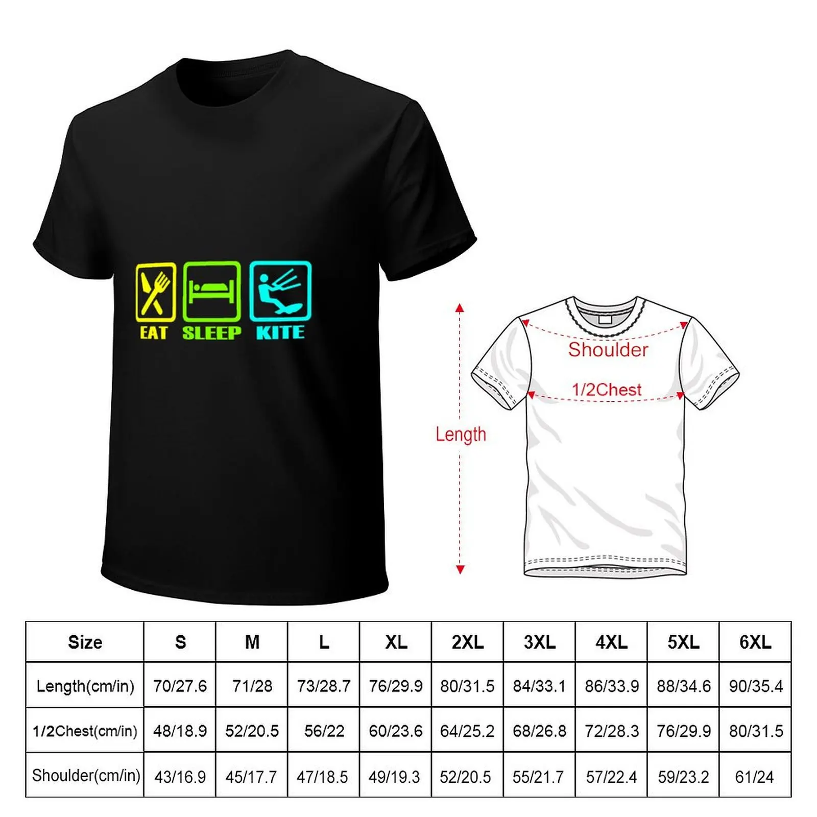 Eat Sleep Kite Surf Kitesurfing Windsurfing Summer Apparel T-Shirt cute tops Blouse mens cotton t shirts