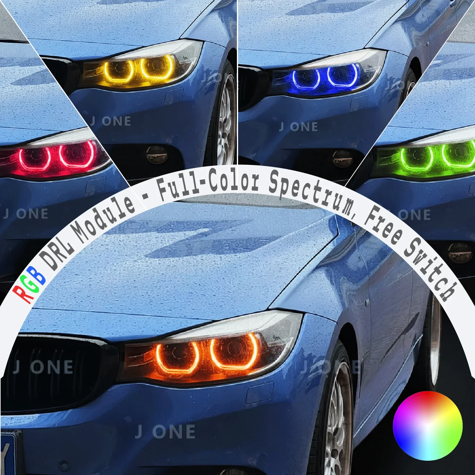 For BMW 3GT 2017-2019 F34: RGB DRL Module, Full Spectrum DRL with Phone App Control & Customizable Modes