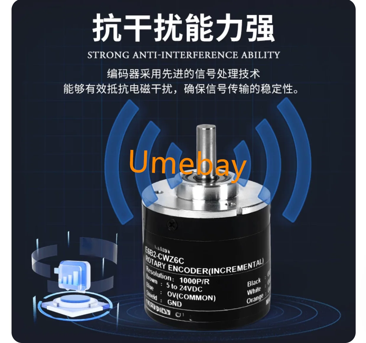 1 piece, Integrated circuits, encoders ，E6C2-CWZ1X series，10P/R 20P/R 40P/R 50P/R 60P/R 80P/R 100P/R 200P/R 360P/R 500P/R 600P/R