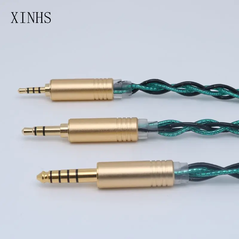 XINHS-auriculares enchapados en paladio plateado de cristal único, 4 núcleos, cinco elementos, actualización de IEM, Cable MMCX/0,78 mm2pin para SeeAu