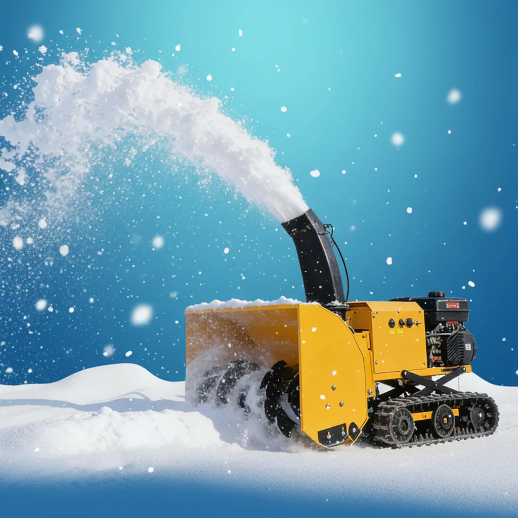Industrial Four-Stroke Brushless Motor Stainless Steel Dual-Speed Mini Remote-Controlled Snow Blower